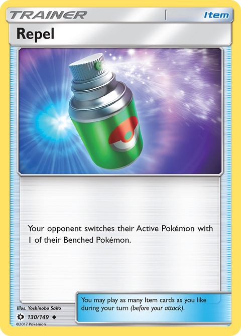 Repel 130 Sun & Moon Pokémon card