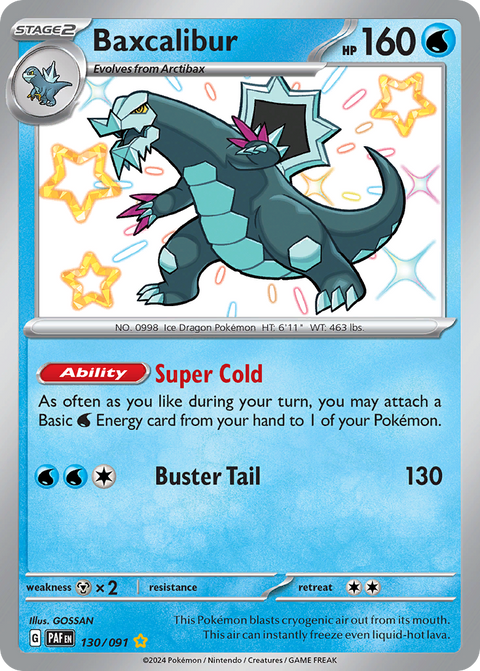 Baxcalibur 130 Paldean Fates Pokémon card