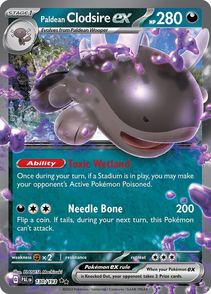 Paldean Clodsire ex 130 Paldea Evolved Pokémon card