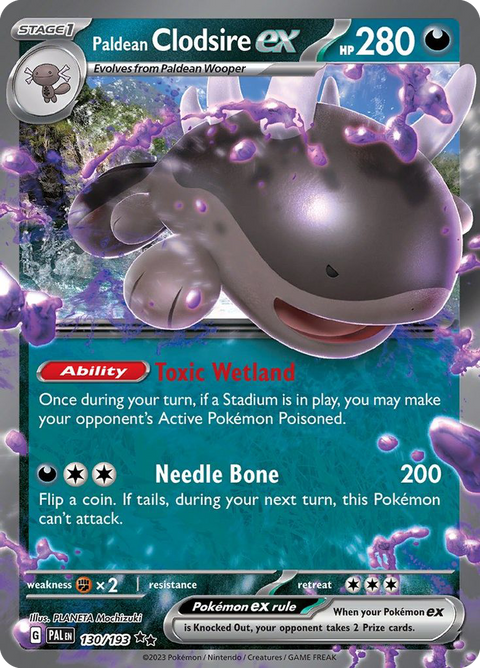 Paldean Clodsire ex 130 Paldea Evolved Pokémon card