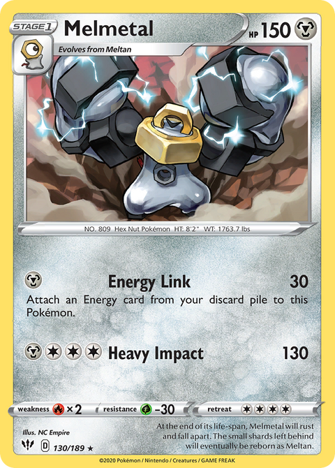 Melmetal 130 Darkness Ablaze Pokémon card