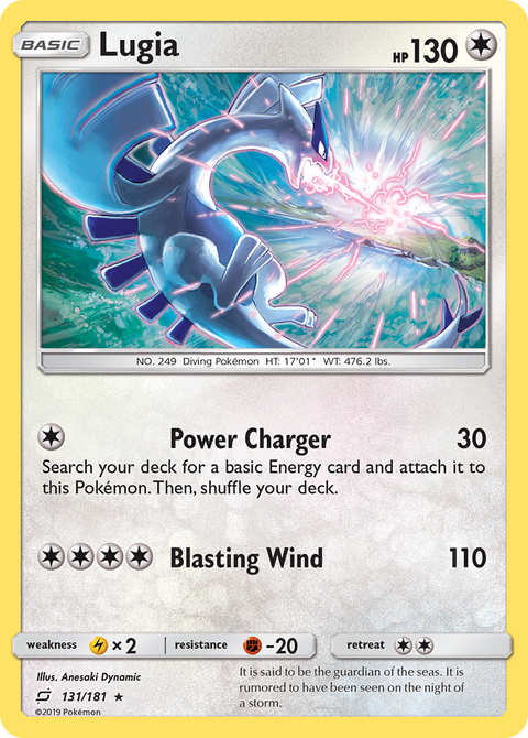 Lugia 131 Team Up Pokémon card