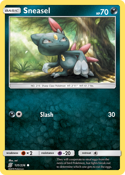 Sneasel 131 Unified Minds Pokémon card