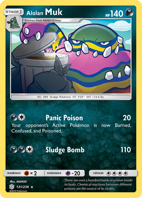 Alolan Muk 131 Cosmic Eclipse Pokémon card