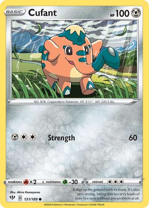 Cufant 131 Darkness Ablaze Pokémon card