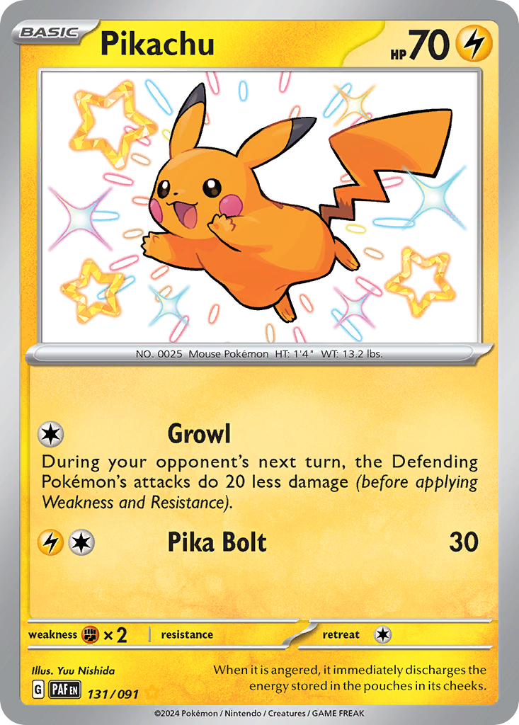 Pikachu 131 Paldean Fates Pokémon card