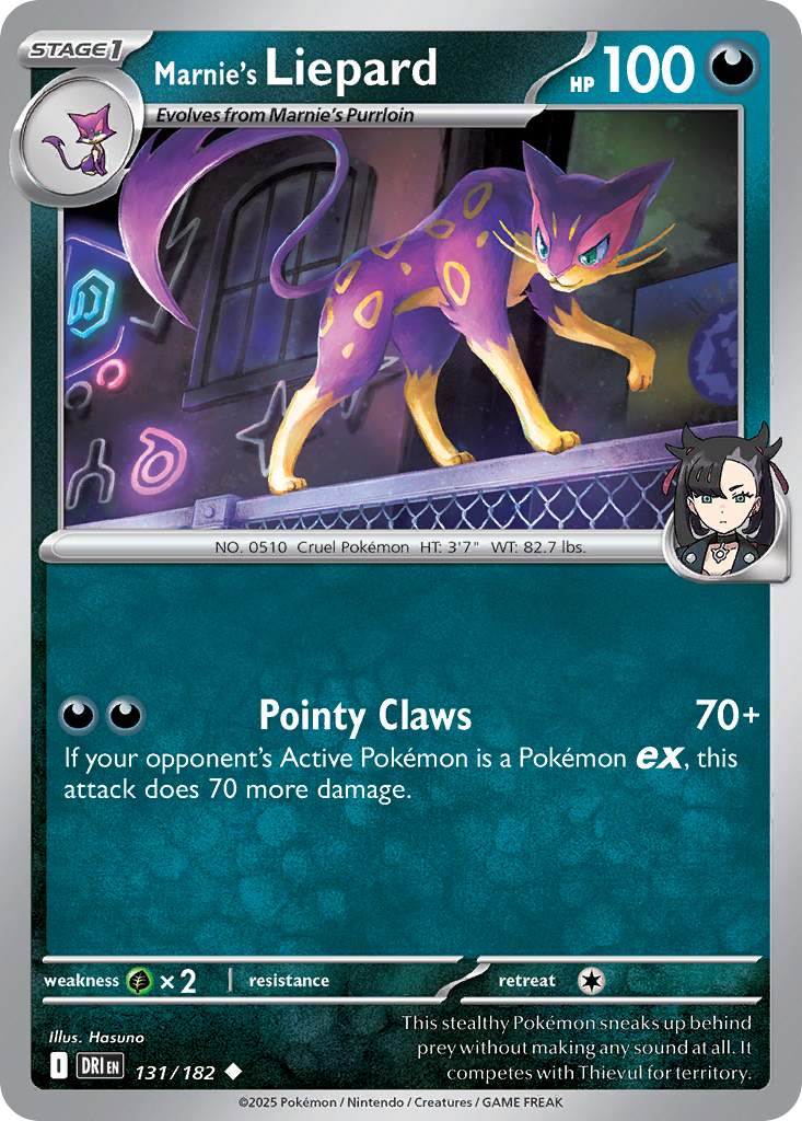 Marnie's Liepard 131 Destined Rivals Pokémon card