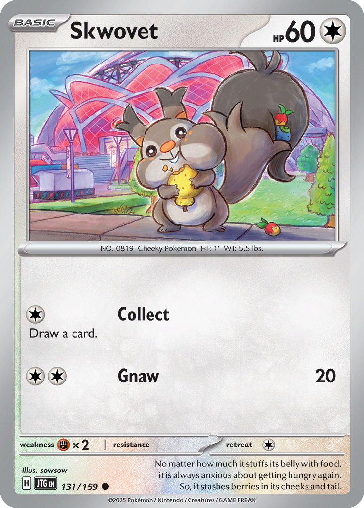 Skwovet 131 Journey Together Pokémon card