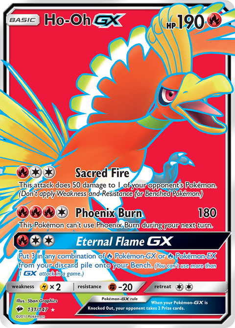 Ho-Oh-GX 131 Burning Shadows Pokémon card