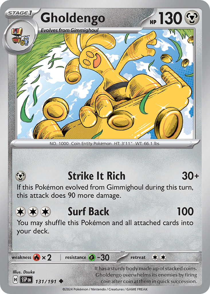 Gholdengo 131 Surging Sparks Pokémon card