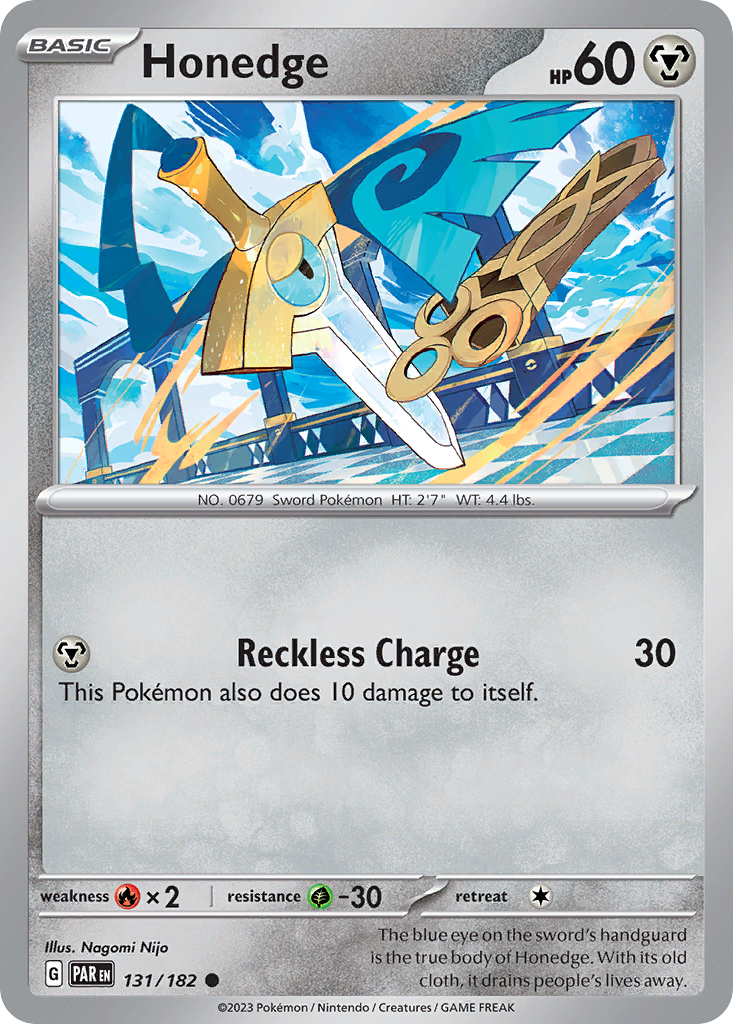Honedge 131 Paradox Rift Pokémon card