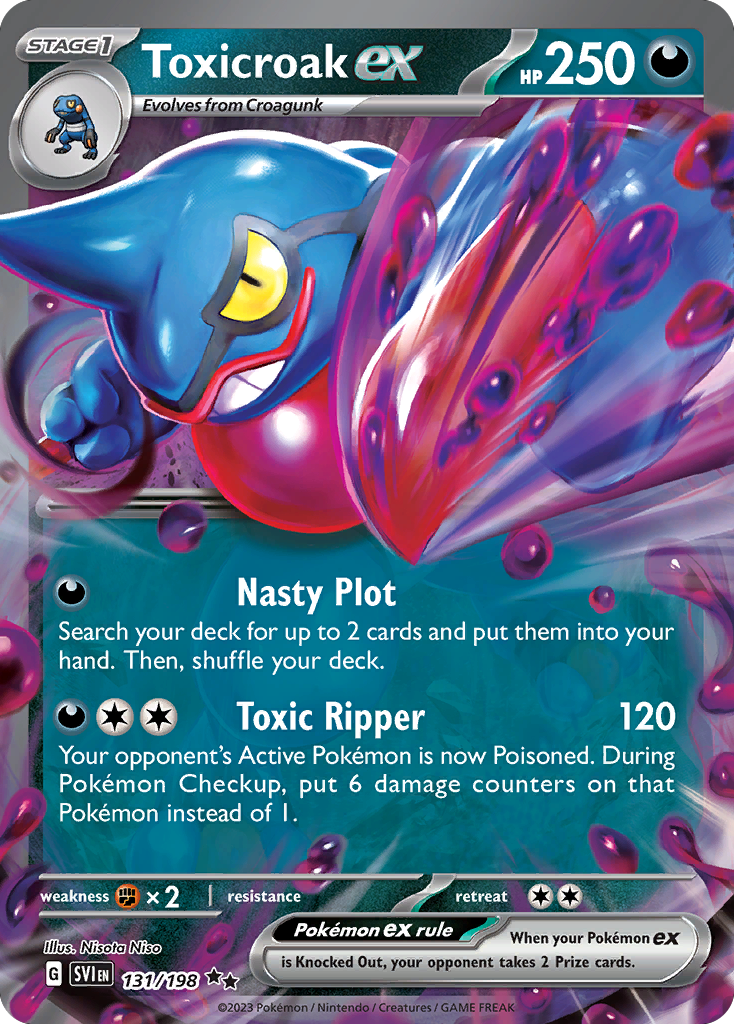 Toxicroak ex 131 Scarlet & Violet Pokémon card