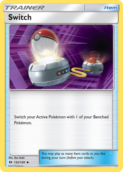 Switch 132 Sun & Moon Pokémon card