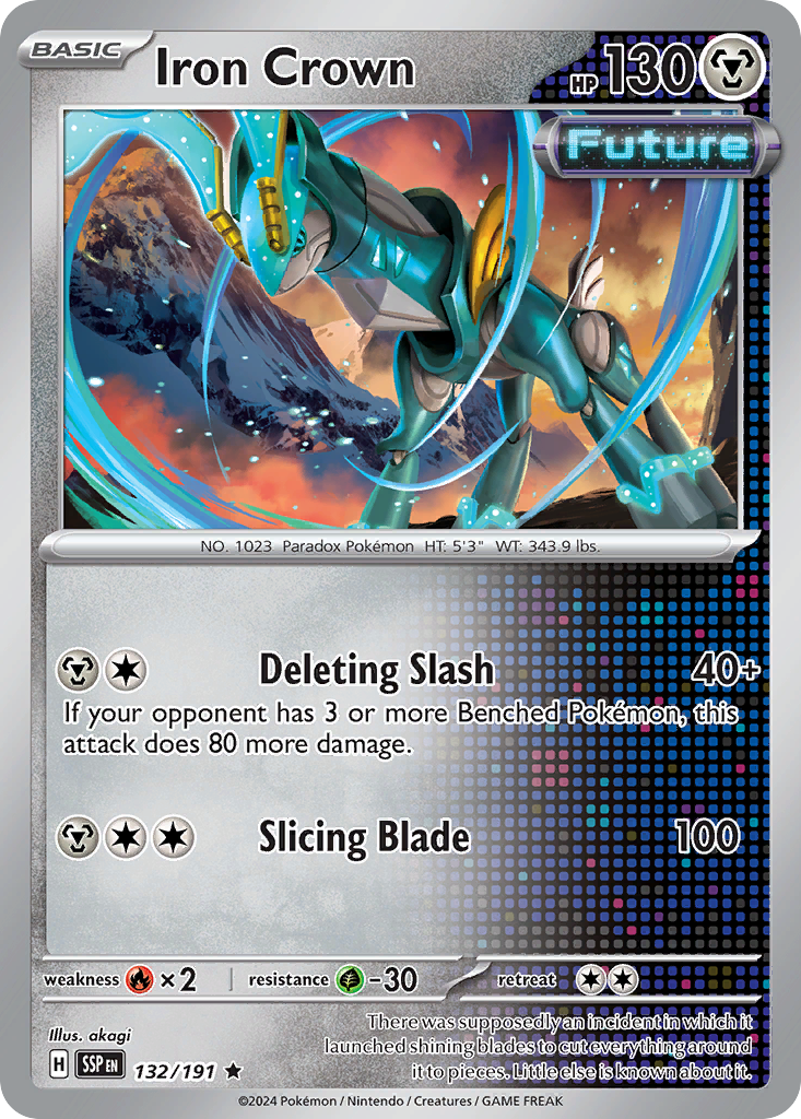 Iron Crown 132 Surging Sparks Pokémon card