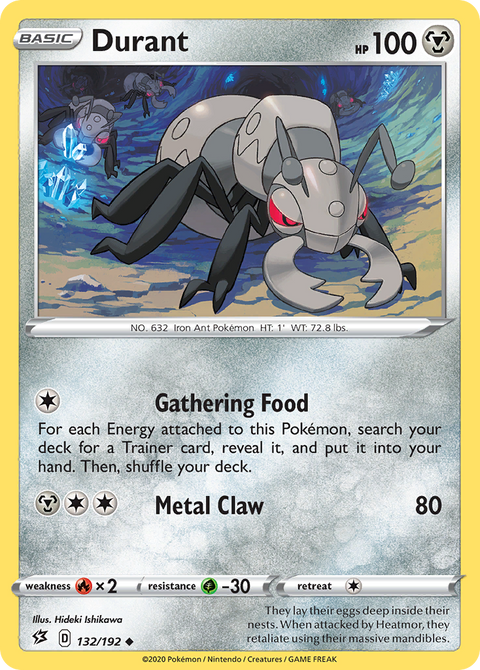 Durant 132 Rebel Clash Pokémon card
