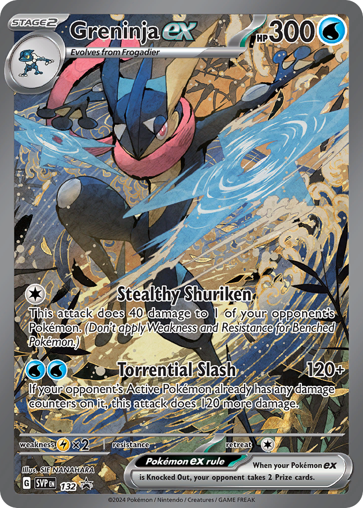 Greninja ex 132 Scarlet & Violet Black Star Promos Pokémon card
