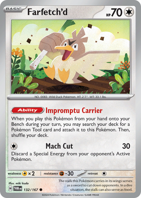 Farfetch'd 132 Twilight Masquerade Pokémon card