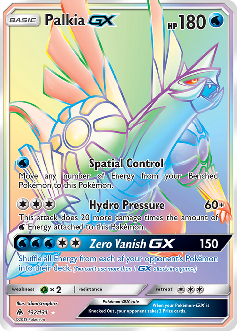 Palkia-GX 132 Forbidden Light Pokémon card