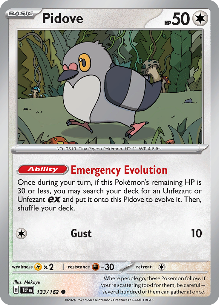 Pidove 133 Temporal Forces Pokémon card