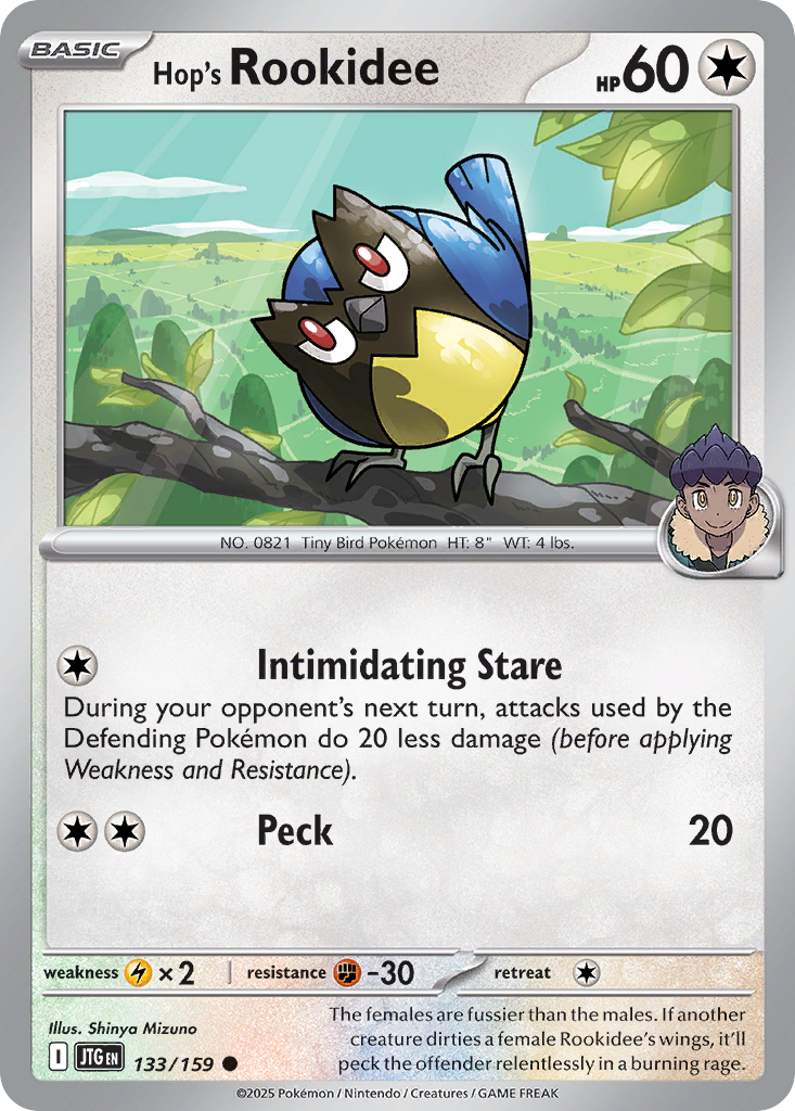 Hop's Rookidee 133 Journey Together Pokémon card