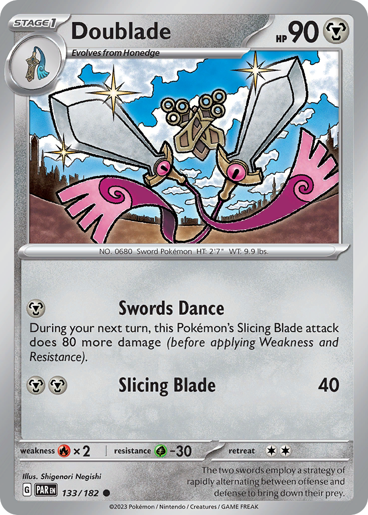 Doublade 133 Paradox Rift Pokémon card