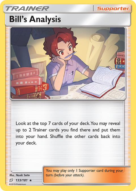 Bill's Analysis 133 Team Up Pokémon card
