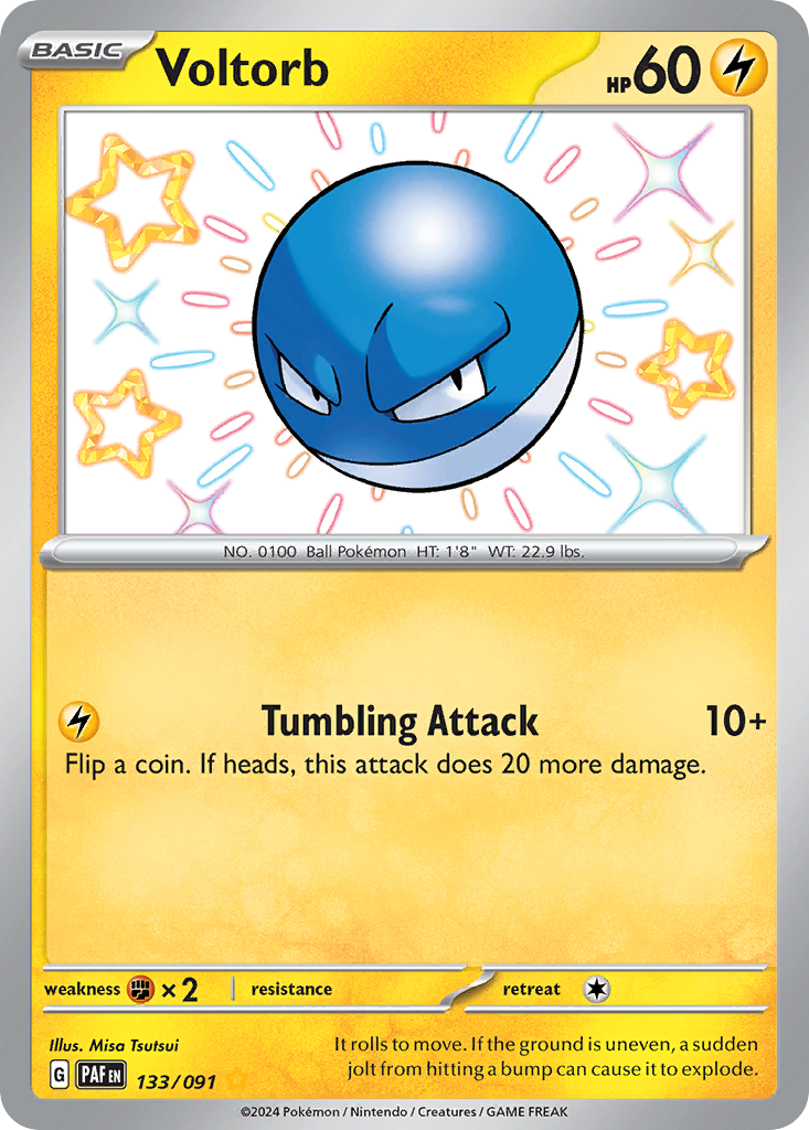 Voltorb 133 Paldean Fates Pokémon card