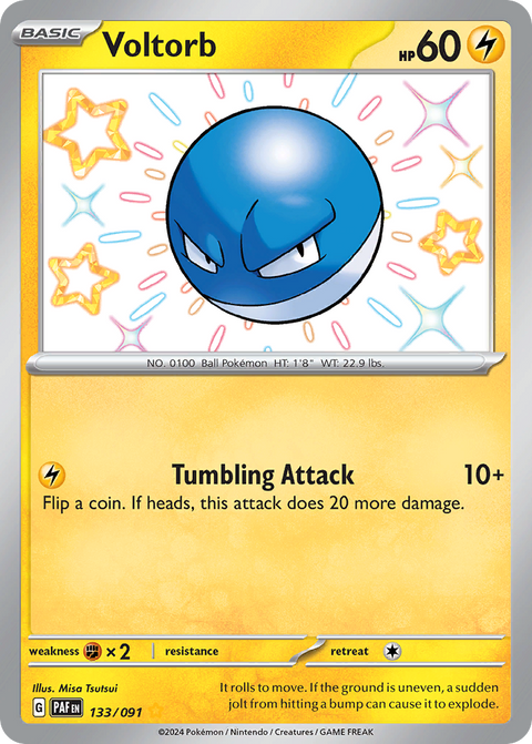 Voltorb 133 Paldean Fates Pokémon card