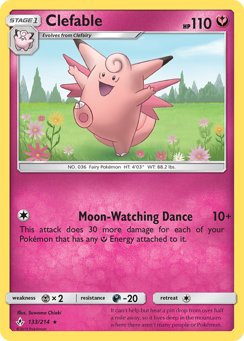 Clefable 133 Unbroken Bonds Pokémon card
