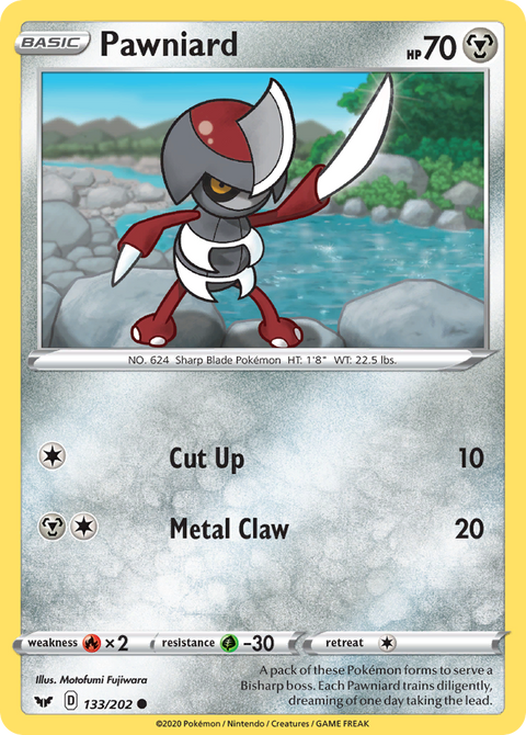 Pawniard 133 Sword & Shield Pokémon card