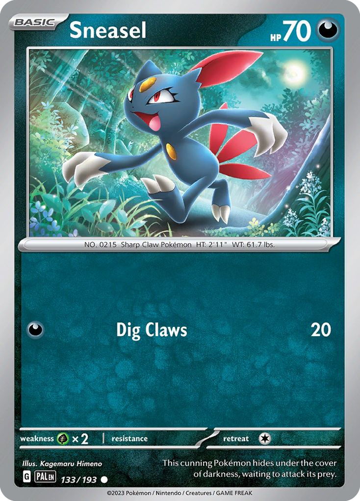 Sneasel 133 Paldea Evolved Pokémon card