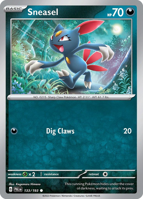 Sneasel 133 Paldea Evolved Pokémon card