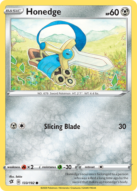 Honedge 133 Rebel Clash Pokémon card