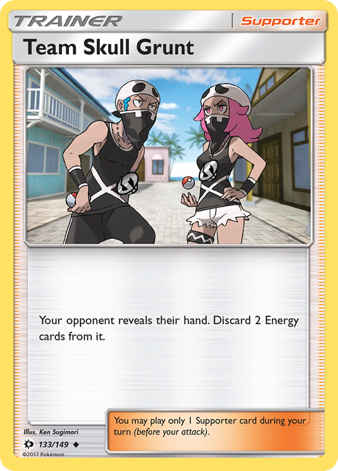 Team Skull Grunt 133 Sun & Moon Pokémon card