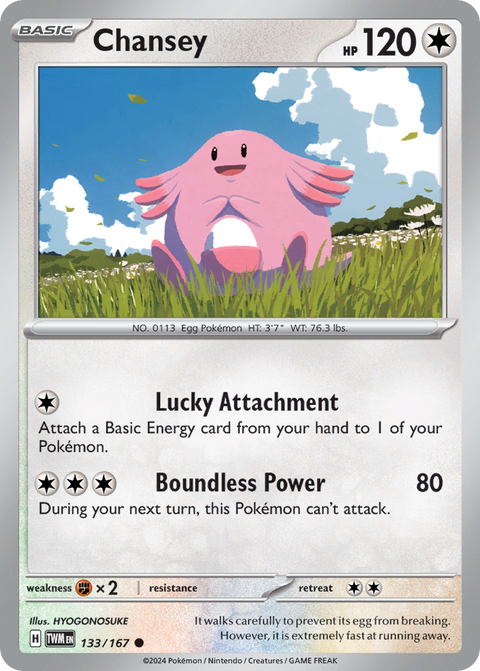 Chansey 133 Twilight Masquerade Pokémon card