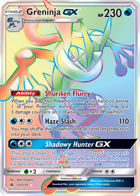Greninja-GX 133 Forbidden Light Pokémon card