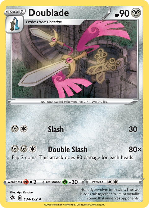 Doublade 134 Rebel Clash Pokémon card