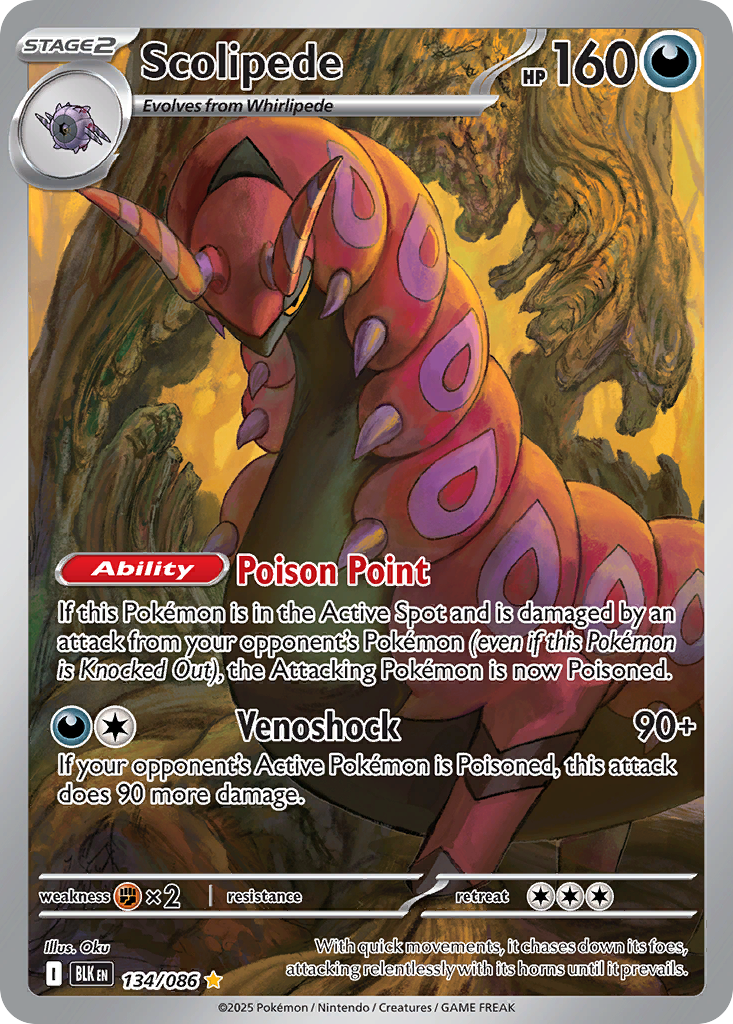 Scolipede 134 Black Bolt Pokémon card
