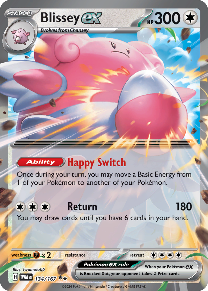 Blissey ex 134 Twilight Masquerade Pokémon card