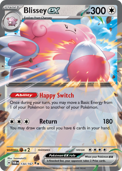 Blissey ex 134 Twilight Masquerade Pokémon card