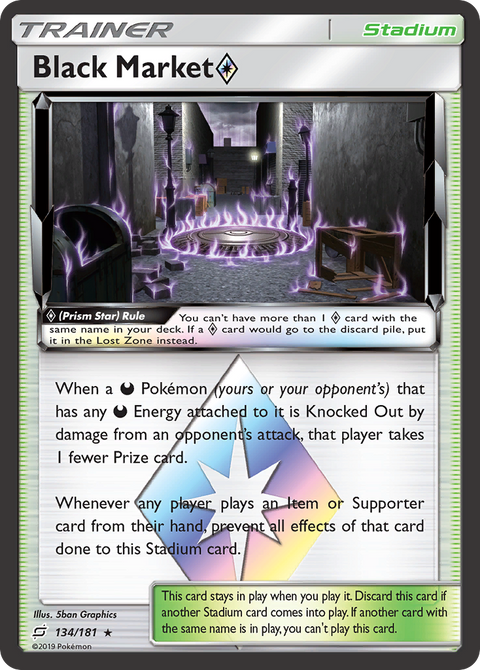 Black Market ◇ 134 Team Up Pokémon card