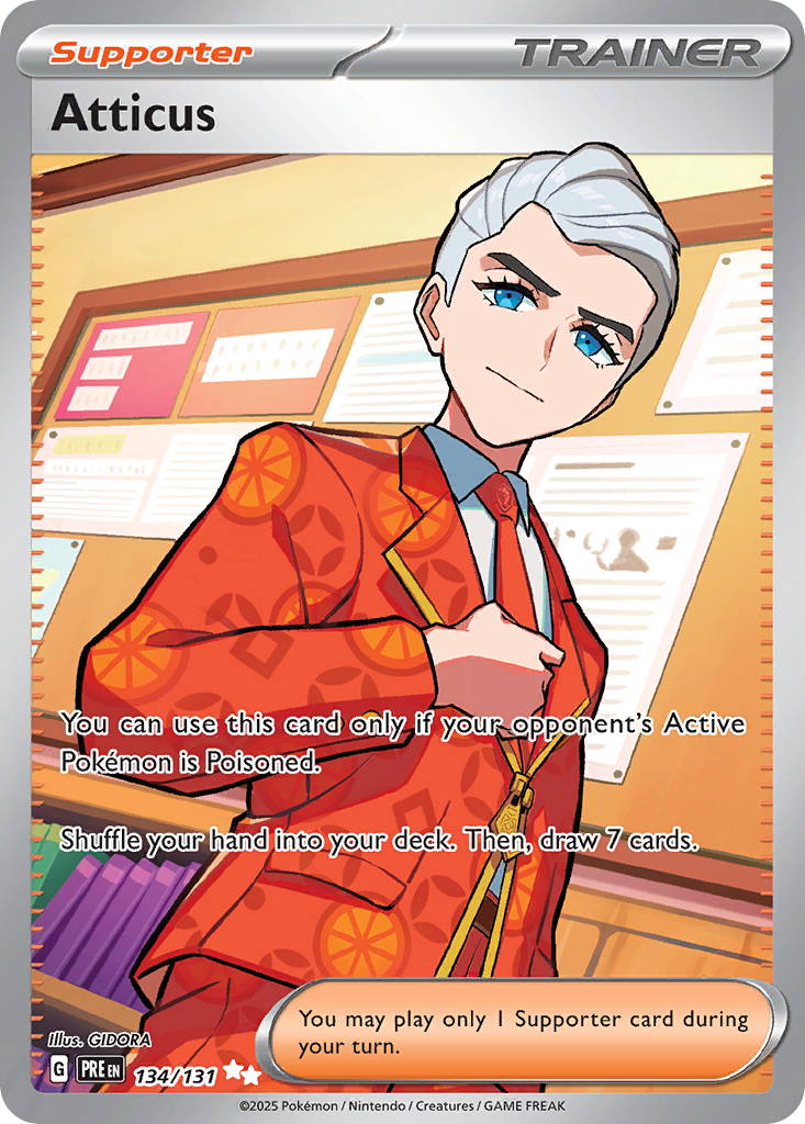 Atticus 134 Prismatic Evolutions Pokémon card