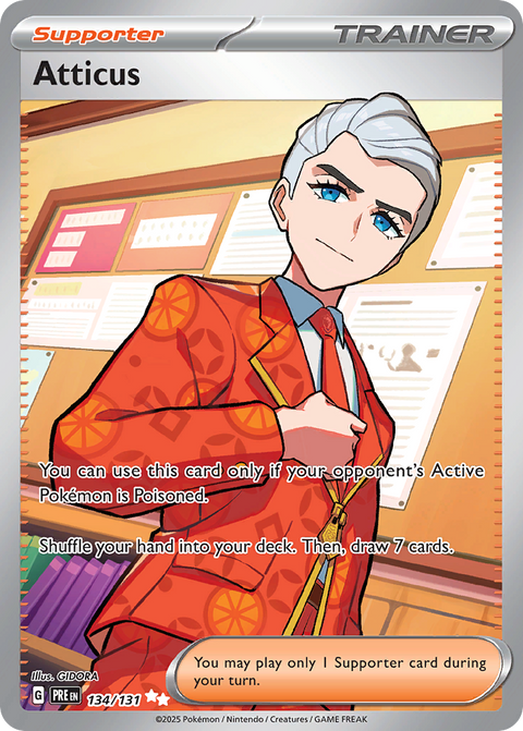 Atticus 134 Prismatic Evolutions Pokémon card