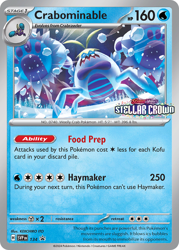 Crabominable 134 Scarlet & Violet Black Star Promos Pokémon card