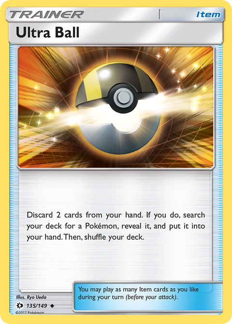 Ultra Ball 135 Sun & Moon Pokémon card