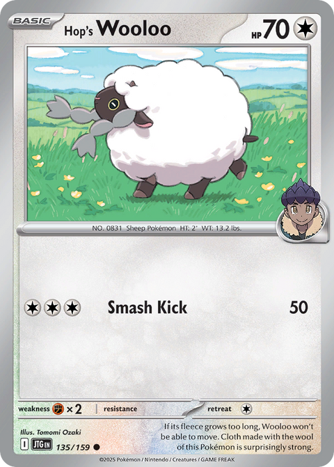 Hop's Wooloo 135 Journey Together Pokémon card