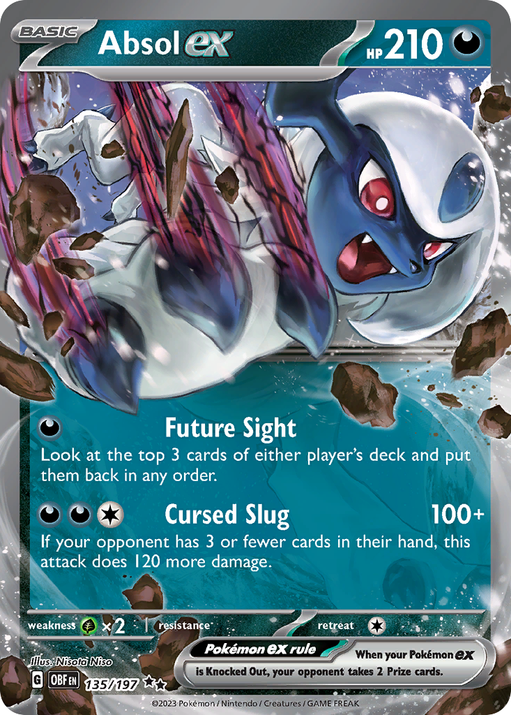 Absol ex 135 Obsidian Flames Pokémon card