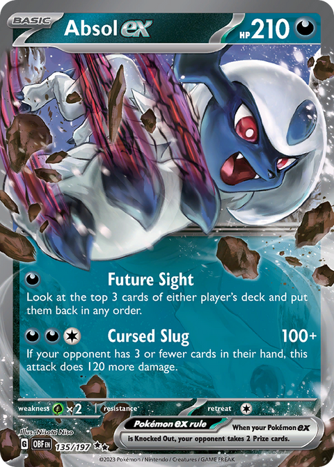 Absol ex 135 Obsidian Flames Pokémon card