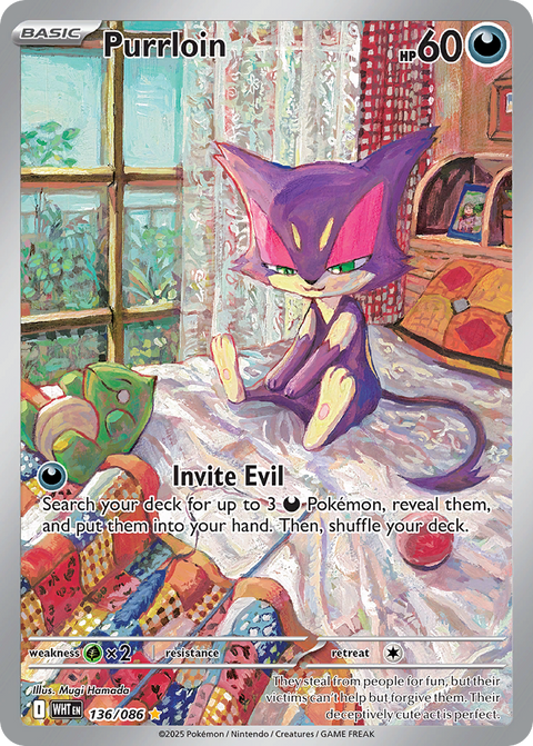 Purrloin 136 White Flare Pokémon card