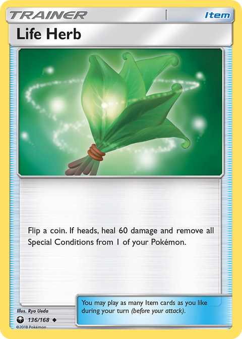 Life Herb 136 Celestial Storm Pokémon card